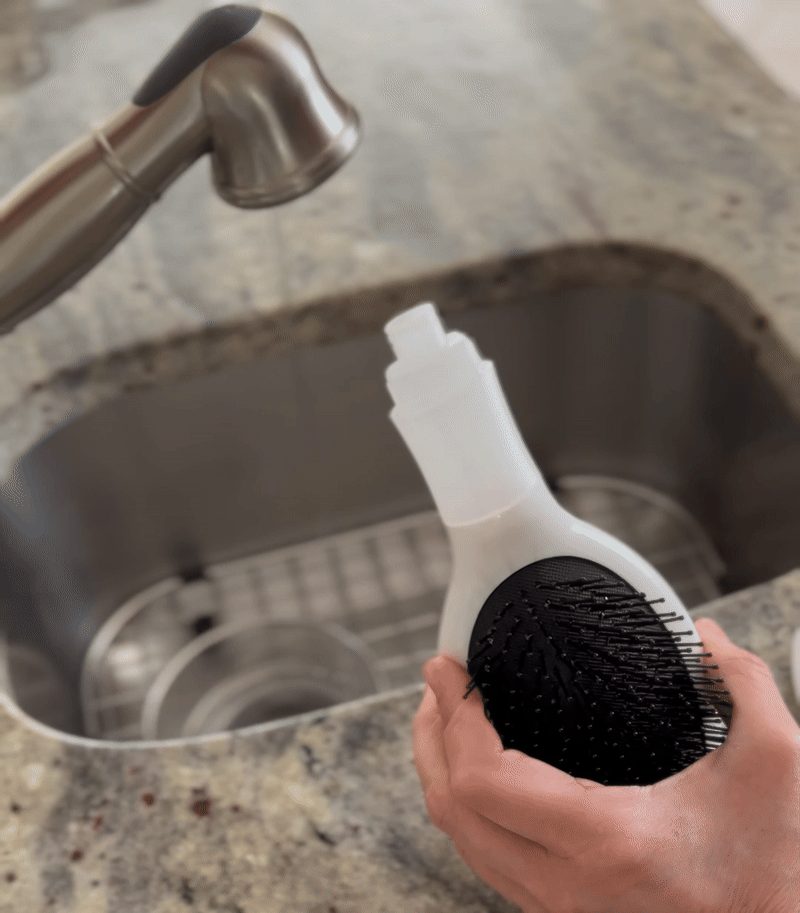 Step 2: Fill with water or liquid hair product